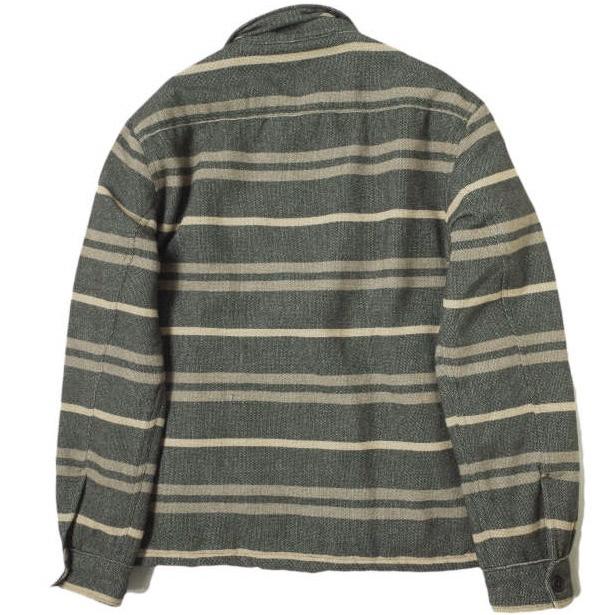 激安アウトレット RRL ダブルアールエル STRIPE BLANKET W/NYLON QUILTING SHIRTS JACKET ボーダーブランケット シャツジャケット M Double RL 中綿 g11443