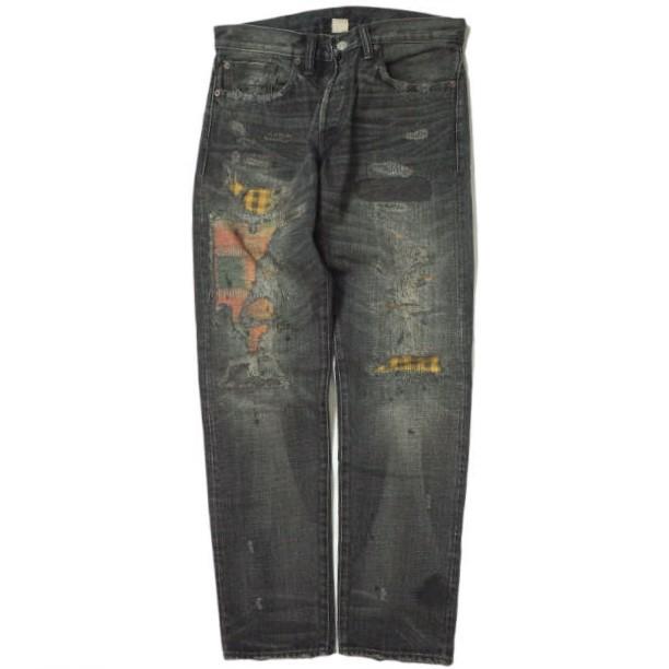 RRL ダブルアールエル SLIM FIT CUSTOM BLACK WASH DENIM PANTS 