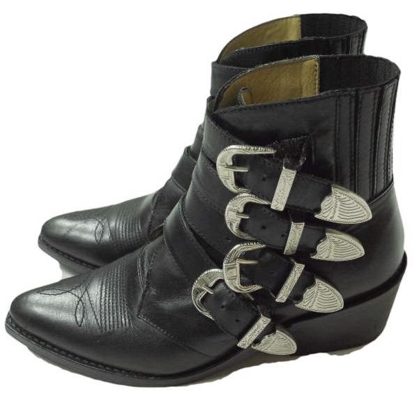 TOGA PULLA トーガ プルラ 4 METAL COWBOY BOOTS 4メタルバックルカウボーイブーツ 1114G 37(23-23.5cm) ブラック ショート g11473 |  | 01