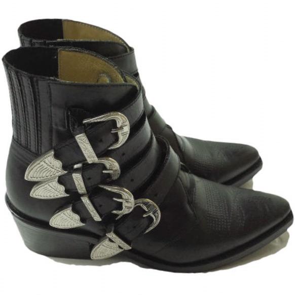 TOGA PULLA トーガ プルラ 4 METAL COWBOY BOOTS 4メタルバックルカウボーイブーツ 1114G 37(23-23.5cm) ブラック ショート g11473 |  | 02