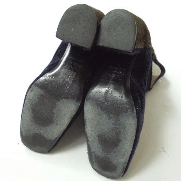 TOGA PULLA トーガ プルラ メタルバックル バイカラーアンクルブーツ 0517G 37(23-23.5cm) NAVY/BLACK/BROWN ファー ショート g11475 |  | 09