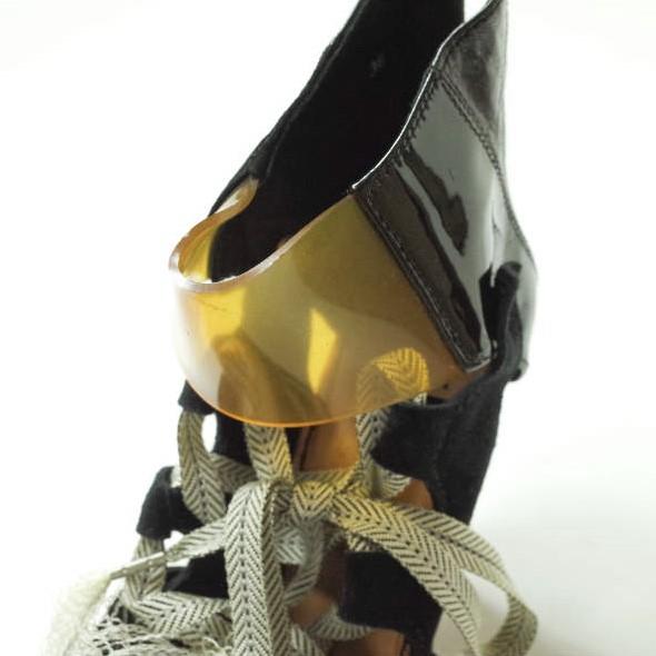 TOGA トーガ 異素材ドッキング レースアップヒールサンダル TA22-AJ522 38(24-24.5cm) ブラック グラディエーター シューズ g11497 |  | 07