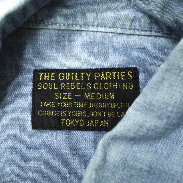 ワコマリア　The Guilty Parties 半袖シャツ 水色 WACKO MARIA ワコマリア 日本製 Chambray Work Shirt
