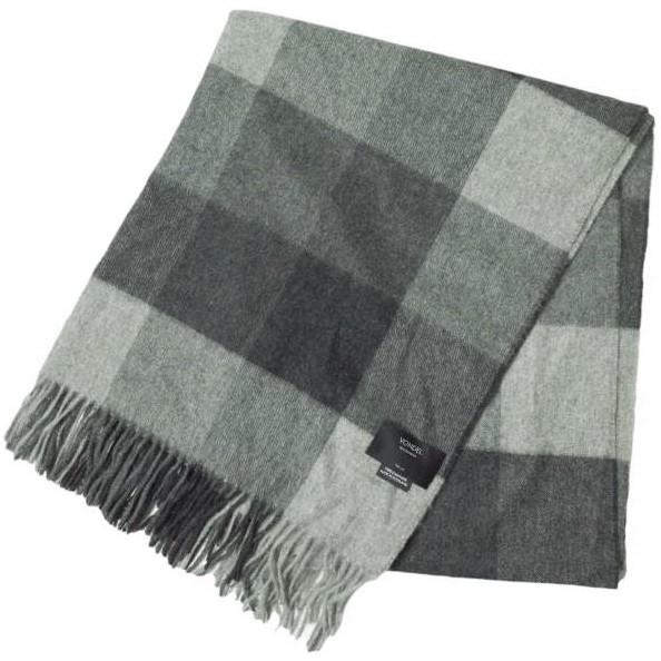 VONDEL フォンデル スコットランド製 カシミヤチェック大判マフラー グレー フリンジ ショール g11649 |  | 01