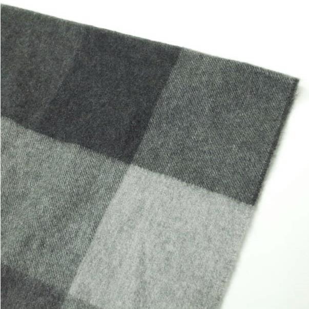 VONDEL フォンデル スコットランド製 カシミヤチェック大判マフラー グレー フリンジ ショール g11649 |  | 04