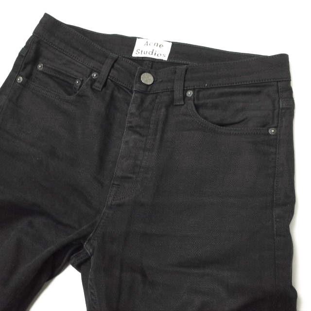 Acne Studios アクネストゥディオズ TOWN STAY CASH スリムテーパードデニムパンツ 29 ブラック ボタンフライ ジーンズ ボトムス g11766 |  | 04