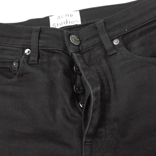 Acne Studios アクネストゥディオズ TOWN STAY CASH スリムテーパードデニムパンツ 29 ブラック ボタンフライ ジーンズ ボトムス g11766 |  | 05