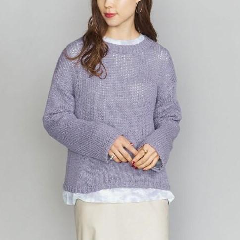 BEAUTY＆YOUTH UNITED ARROWS ビューティーアンドユース ローゲージルーズスラブニットプルオーバー 1613-199-3317 Free パープル セーター |  | 02