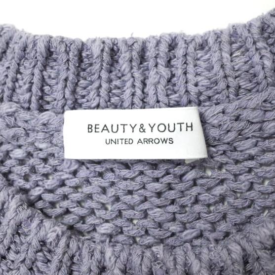 BEAUTY＆YOUTH UNITED ARROWS ビューティーアンドユース ローゲージルーズスラブニットプルオーバー 1613-199-3317 Free パープル セーター |  | 03