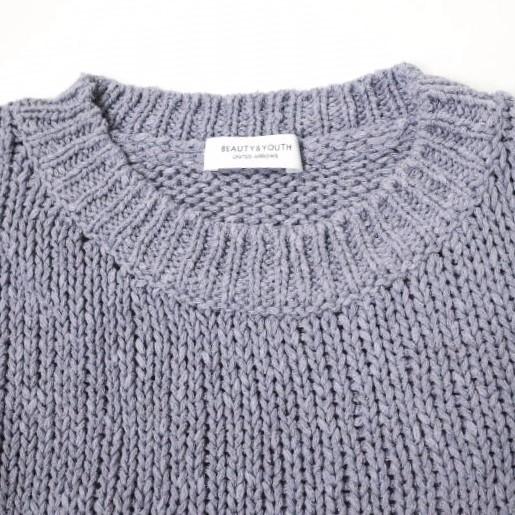 BEAUTY＆YOUTH UNITED ARROWS ビューティーアンドユース ローゲージルーズスラブニットプルオーバー 1613-199-3317 Free パープル セーター |  | 04