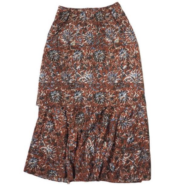 ne Quittez pas x nano universe ヌキテパ ナノユニバース 別注 POPLIN ETHNIC SKIRT ポプリンエスニックスカート マキシ 花柄 g11802 |  | 01