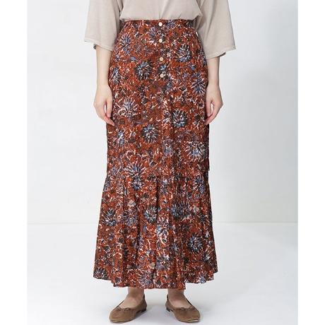ne Quittez pas x nano universe ヌキテパ ナノユニバース 別注 POPLIN ETHNIC SKIRT ポプリンエスニックスカート マキシ 花柄 g11802 |  | 08