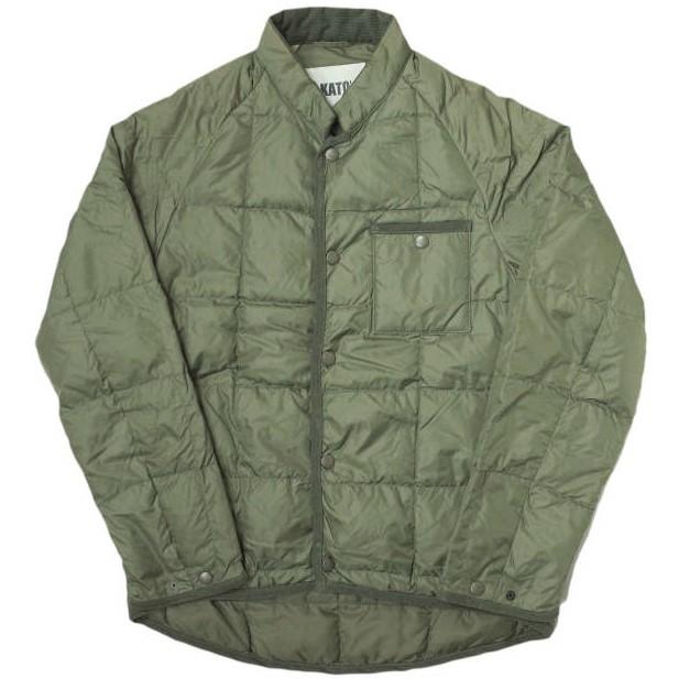 KATO カトー 日本製 キルトダウンジャケット KD630191-160414 S OLIVE スタンドカラー キルティング アウター g11853 | 