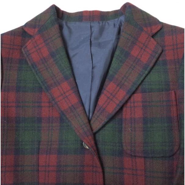 RALPH LAUREN ラルフローレン 90's ウールチェック3Bジャケット 表記なし(S程度) レッド テーラード 小杉産業 アウター g11926 |  | 02