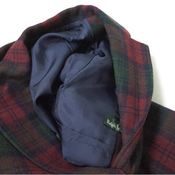 RALPH LAUREN ラルフローレン 90's ウールチェック3Bジャケット 表記なし(S程度) レッド テーラード 小杉産業 アウター g11926 |  | 05