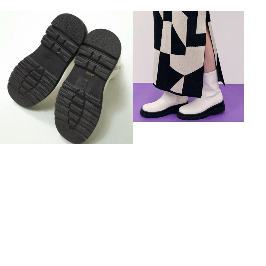 ADAM ET ROPE アダムエロペ 21AW トラックソールストレッチブーツ GAA51550 38(24cm) ホワイト サイドジップ シューズ g12065 |  | 09