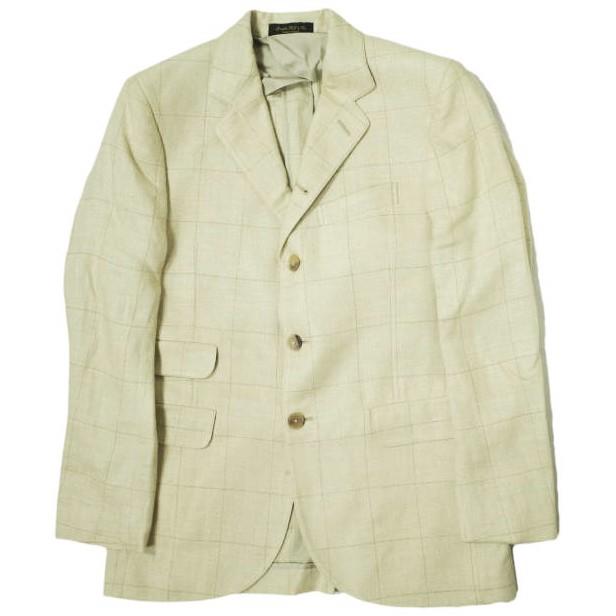 RRL ダブルアールエル SILK×LINEN WINDOWPANE BRYANT SUITS - MADE IN ITALY ウィンドウペン 3ピーススーツ ベージュ Double RL g12081 |  | 01