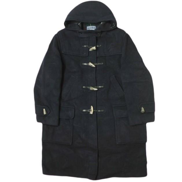 LANDS' END x Gloverall ランズエンド グローバーオール 別注 イギリス製 80s メルトンウールダッフルコート WOMENS 16 NAVY ヴィンテージ | 