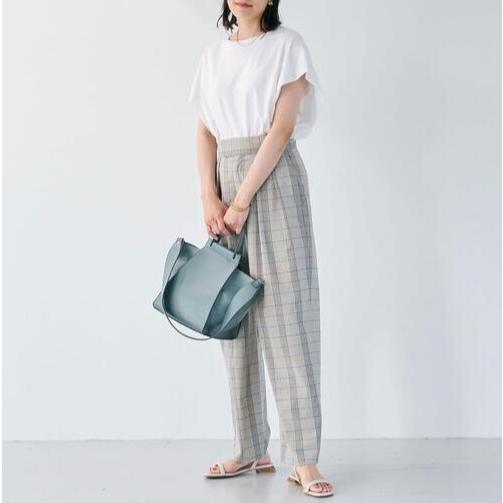 新品 green label relaxing UNITED ARROWS グリーンレーベルリラクシング チェックタックワイドパンツ 3614-199-2406 38 グレー 2タック |  | 02