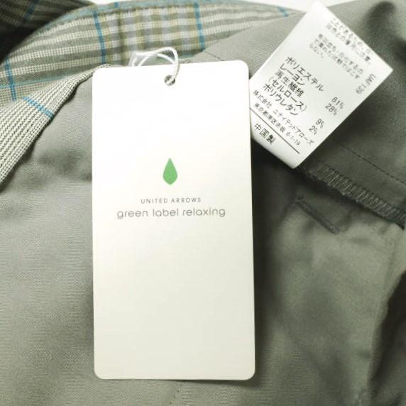 新品 green label relaxing UNITED ARROWS グリーンレーベルリラクシング チェックタックワイドパンツ 3614-199-2406 38 グレー 2タック |  | 03