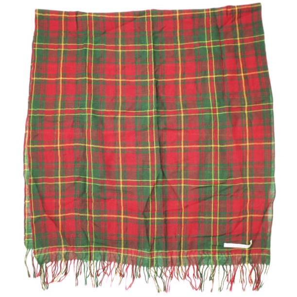 sunaokuwahara スナオクワハラ タータンチェックフリンジストール レッド マフラー g12120 |  | 01