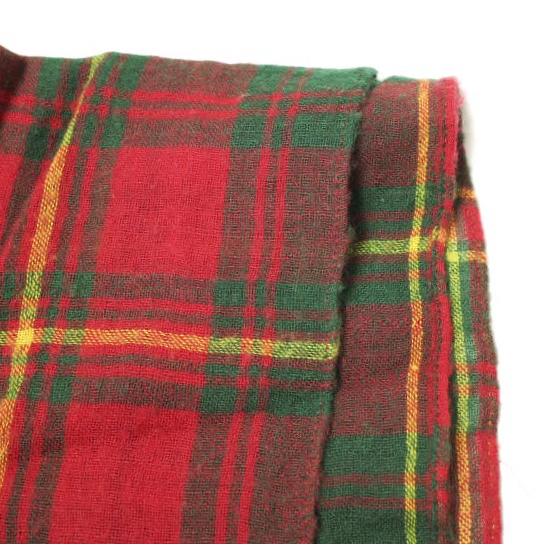 sunaokuwahara スナオクワハラ タータンチェックフリンジストール レッド マフラー g12120 |  | 04