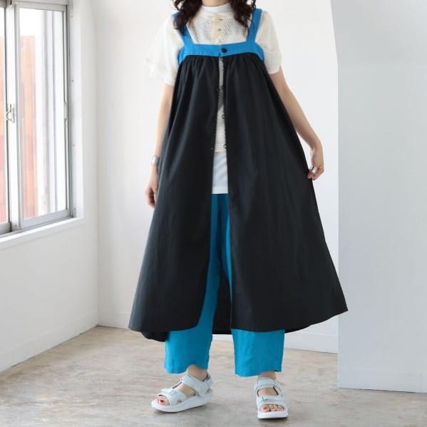 BEAMS BOY ビームスボーイ 23SS バックトゥフロント テープキャミワンピース 13-26-0061-163 ONE SIZE ブラック/ブルー トップス g12143 |  | 02
