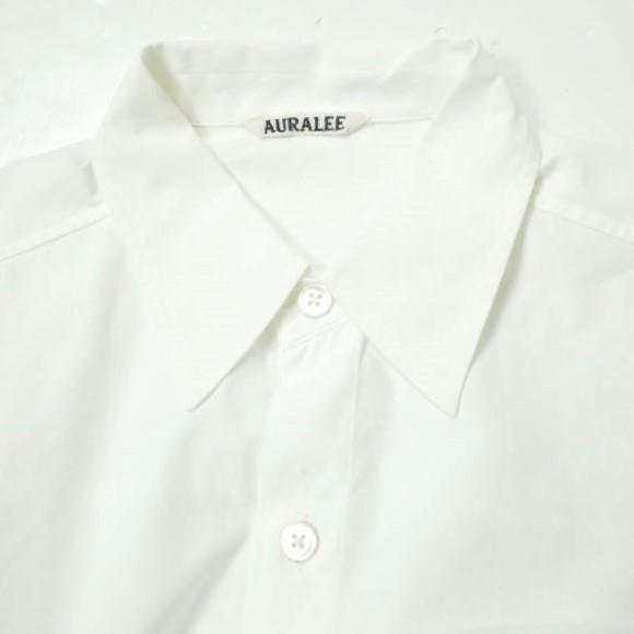 【美品】AURALEE オーラリー ホワイト ブロードシャツ サイズ3 M相当 着心地もサイズ感も妥協したくない！ “ちょうどいい”白シャツを