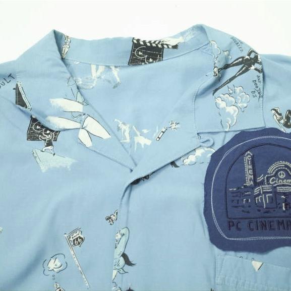 Porter Classic ポータークラシック 21SS 日本製 ALOHA SHIRT STRONG WOMEN ＆ RUSS アロハシャツ M BLUE 半袖 オープンカラー g12178 |  | 02
