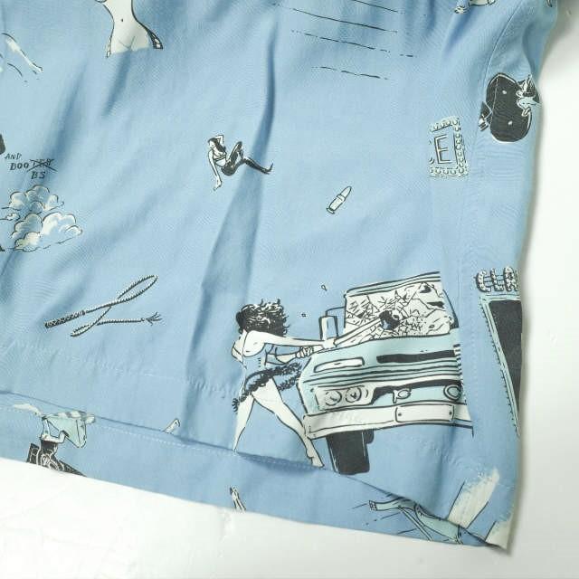 Porter Classic ポータークラシック 21SS 日本製 ALOHA SHIRT STRONG WOMEN ＆ RUSS アロハシャツ M BLUE 半袖 オープンカラー g12178 |  | 04