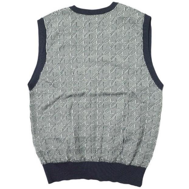 6 ROKU BEAUTY＆YOUTH ロク ビューティーアンドユース 21SS CHIDORI KNIT VEST 千鳥格子ニットベスト 8618-299-0077 FREE NAVY g12214 |  | 01