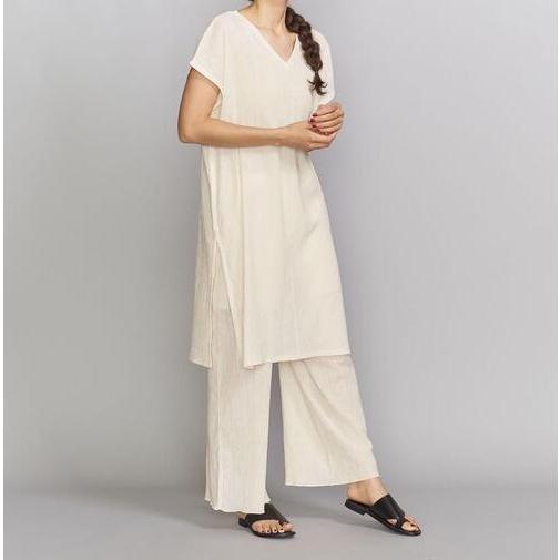 BEAUTY＆YOUTH UNITED ARROWS ビューティーアンドユース クレープイージーワイドパンツ ウォッシャブル 1614-225-5353 オフホワイト g12221 |  | 02