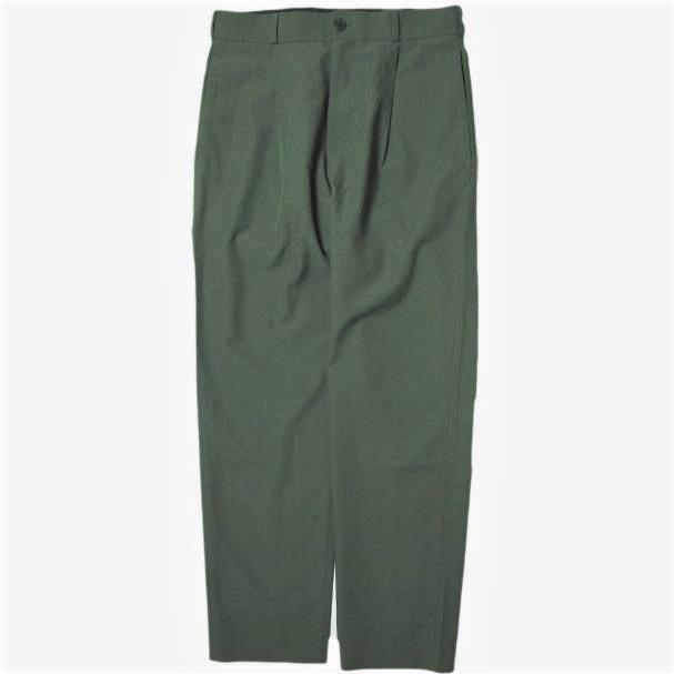 H BEAUTY＆YOUTH エイチ AIR DRAPE 1P TAPERED PANTS エアードレープ1プリーツテーパードパンツ 1214-177-7428 S ダークグリーン g12240 | 