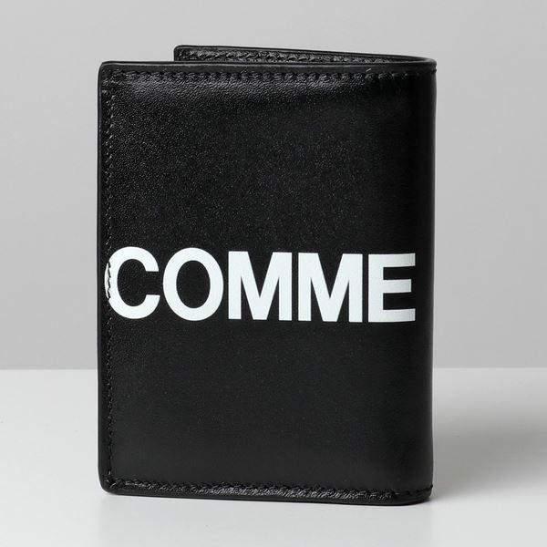 新品 COMME des GARCONS コムデギャルソン HUGE LOGO WALLET カウレザー 二つ折り財布 SA 0641HL BLACK ビッグロゴ ウォレット g12242 | 