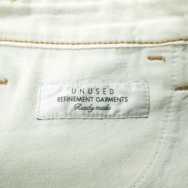 UNUSED アンユーズド 日本製 13.5oz denim five pockets pants カットオフ5ポケットスリムデニムパンツ 1 インディゴ ジーンズ g12250 |  | 08
