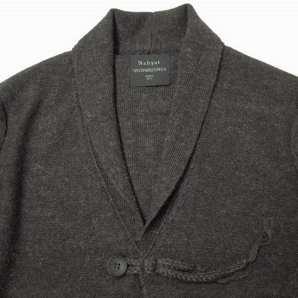 新品 Nahyat x AVELIA ナヤット 7G MERINO WOOL KNIT CARDIGAN メリノウールニットカーディガン n-062-116 CHARCOAL BROWN アルパカ g12277 |  | 04