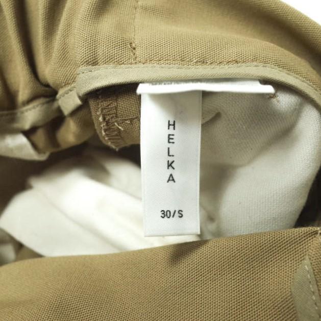 新品 HELKA ヘルカ 日本製 TROUSERS - 8CC 1タックイージートラウザーズパンツ HELKA-10 S(30) L.BROWN テーパード ボトムス g12303 |  | 07