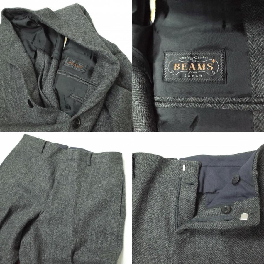 BEAMS PLUS ビームスプラス ORDER FAIR ツイードスーツ オーダーサイズ(38程度) グレー ジャケット スラックス セットアップ g12377 |  | 08