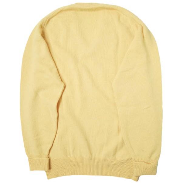 WILLIAM LOCKIE x BEAMS PLUS ウィリアムロッキー ビームス スコットランド製 ラムズウールVネックニット XL イエロー セーター g12379 |  | 01