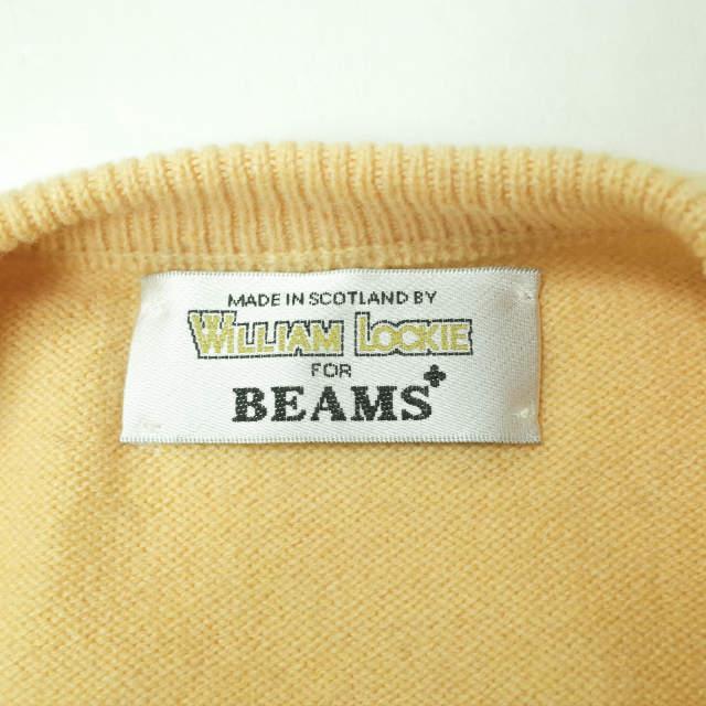 WILLIAM LOCKIE x BEAMS PLUS ウィリアムロッキー ビームス スコットランド製 ラムズウールVネックニット XL イエロー セーター g12379 |  | 02