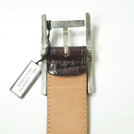 新品 AMBOISE アンボワーズ フランス製 クロコ型押しレザーベルト 6160/1115 NS 80/32 ブラウン バックル g12397 |  | 04