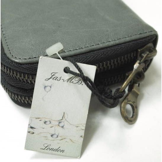 JAS.M.B ジャスエムビー イギリス製 TWIN ZIP WALLET ツインジップレザーウォレット グレー 二つ折り 財布 g12399 |  | 02