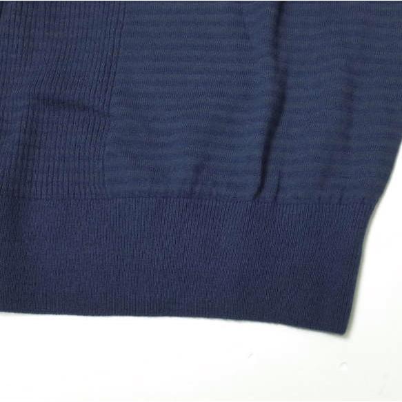 新品 soe ソーイ COSTUME コットンウール Vネックラインニット MW-08002 L ネイビー セーター プルオーバー ボーダー トップス g12405 |  | 04