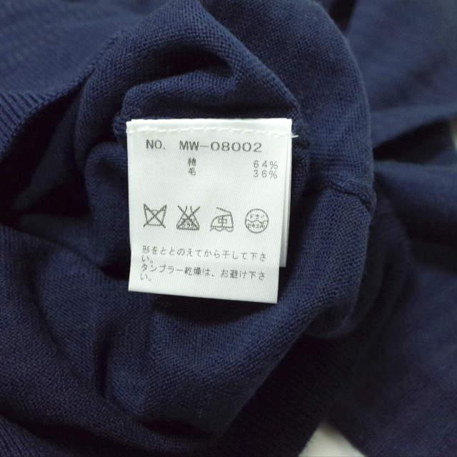 新品 soe ソーイ COSTUME コットンウール Vネックラインニット MW-08002 L ネイビー セーター プルオーバー ボーダー トップス g12405 |  | 07