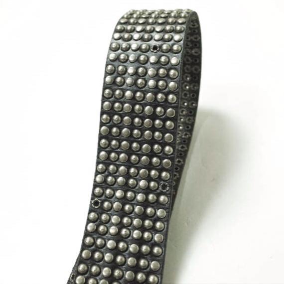 新品 LEATHER ISLAND レザーアイランド ボールスタッズレザーバックルベルト 3-LI561-0 30 BLACK g12406 |  | 03