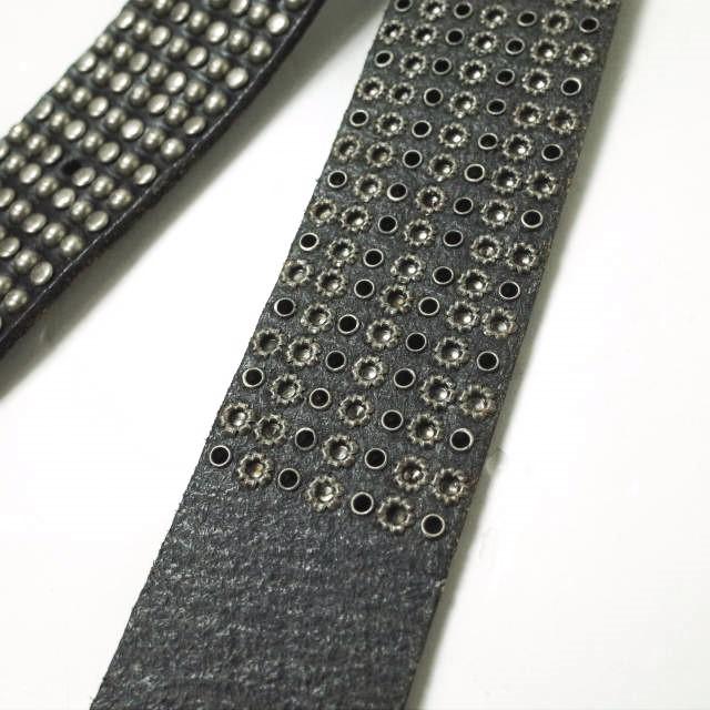 新品 LEATHER ISLAND レザーアイランド ボールスタッズレザーバックルベルト 3-LI561-0 30 BLACK g12406 |  | 04