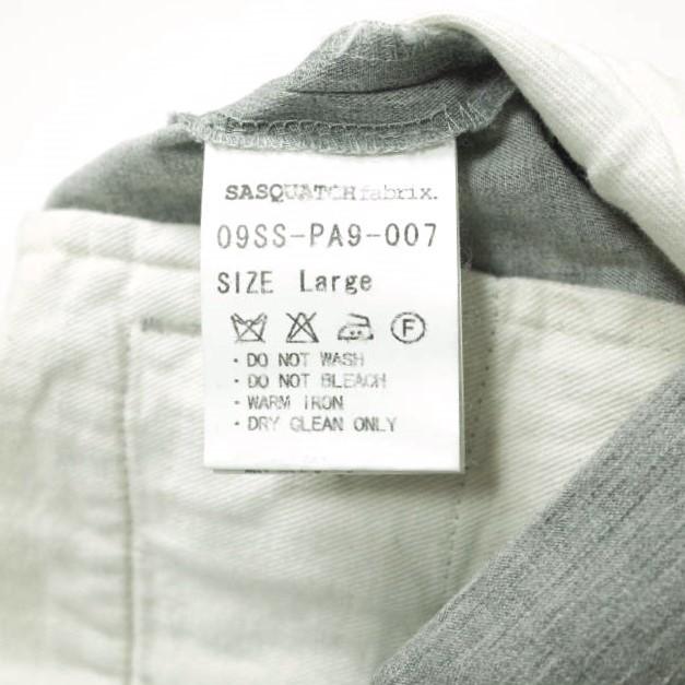 新品 SASQUATCHfabrix. サスクワァッチファブリックス DITCH SLACKS PANTS 製品段染め＋ドリップ スラックスパンツ 09SS-PA9-007 L g12410 |  | 09