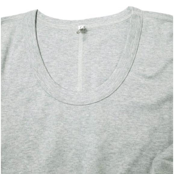 新品 koko ココ 日本製 フラットシーマ ソリッドUネック七分袖Tシャツ KMCT09-102002 L グレー カットソー トップス g12479 |  | 02