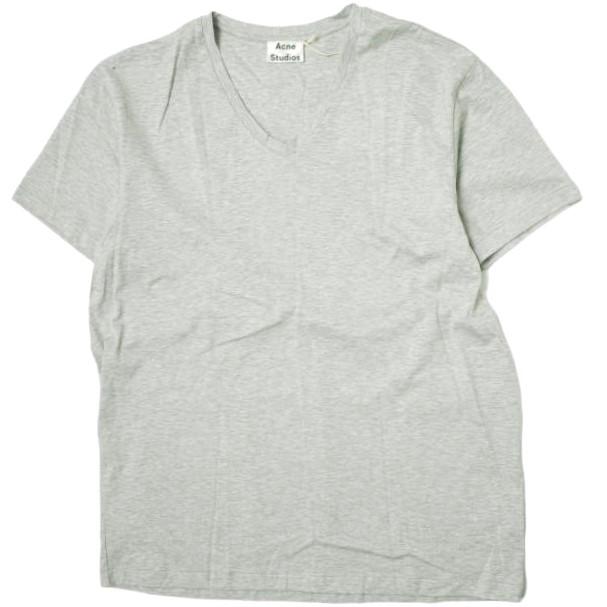 Acne Studios アクネストゥディオズ ENIS VネックTシャツ S グレー 半袖 カットソー トップス g12492 | 