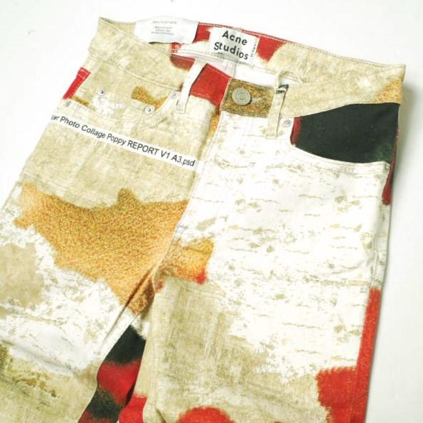 新品 Acne Studios アクネストゥディオズ SKIN 5 W POPPY グラフィックスキニーパンツ 26 BEIGE 5P ジップフライ ボトムス g12498 |  | 04